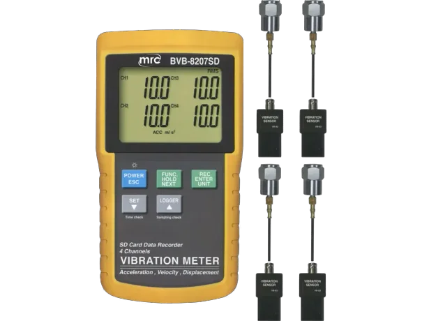 4 channels VIBRATION RECORDER+DataLogger