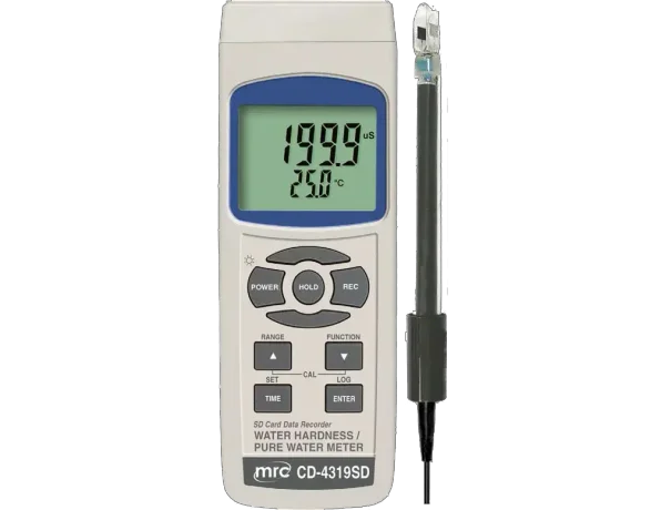 Conductivity, TDS, Salt, Temp, Hardness, Resistivity+DataLogger