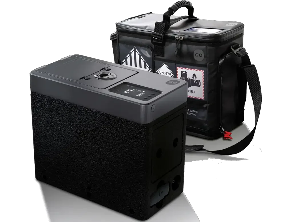 Portable CO2 incubator for the temporary storage and transport