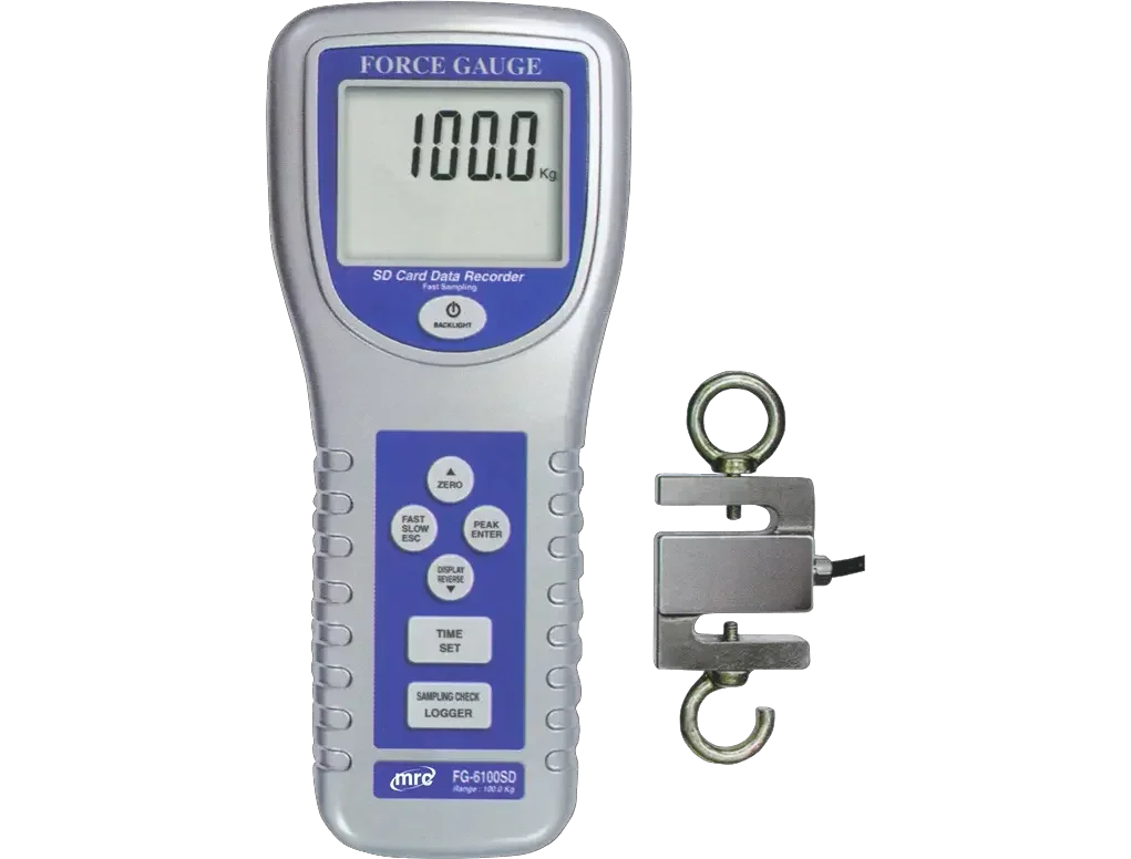 FORCE GAUGE, 100Kg+DataLogger, 20 ms sampling time recorder