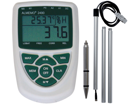 Sensor for measuring the moisture in materials