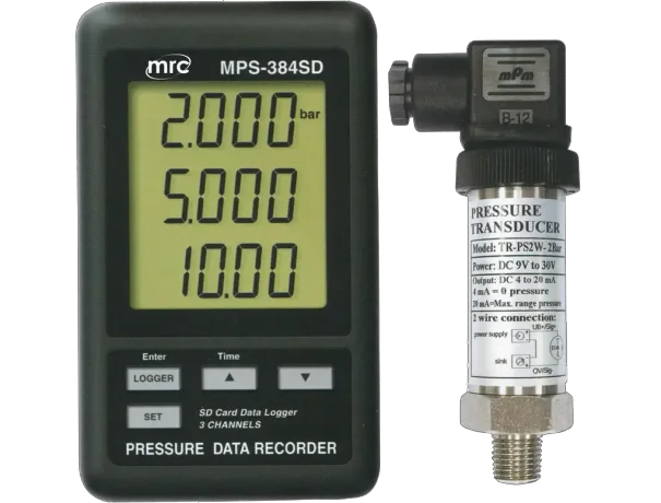 Pressure data recorder 3 channels 3