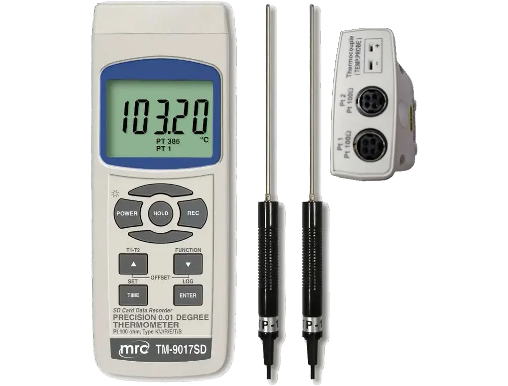 Temp. data logger Type K/J/T/E/R/S, Pt 100