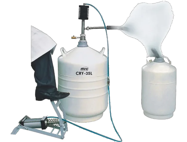Liquid nitrogen pump-foot
